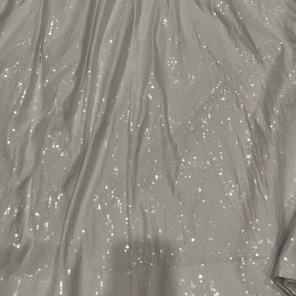 [US14] By Anthropologie The Avery Pleated Maxi White Skirt Sequin Edition NWOT - Picture 5 of 11